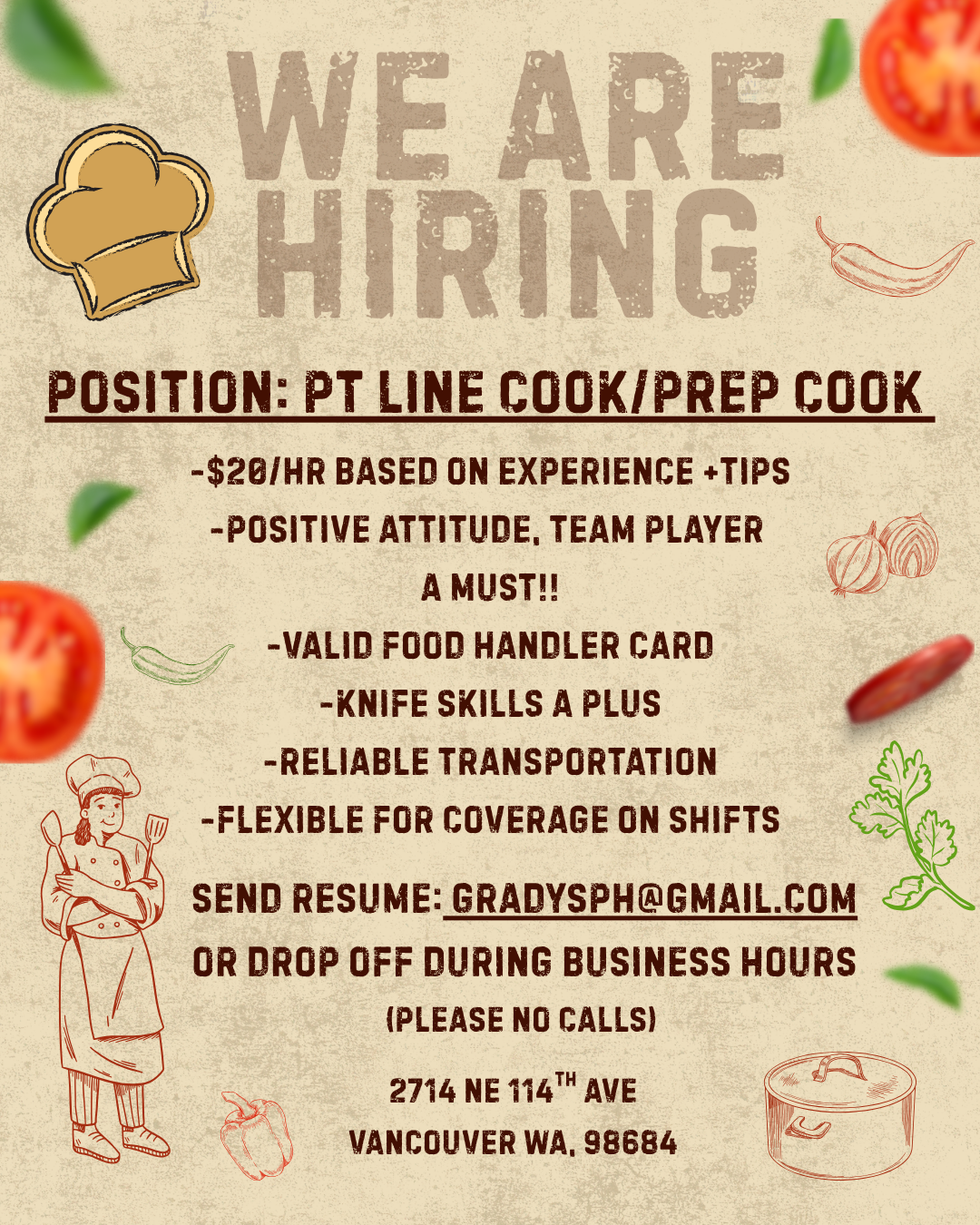 We're Hiring at Grady's Public House